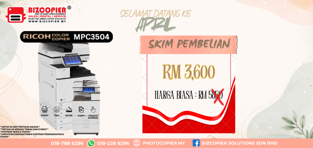 MESINFOTOSTAT MPC3504 BELI